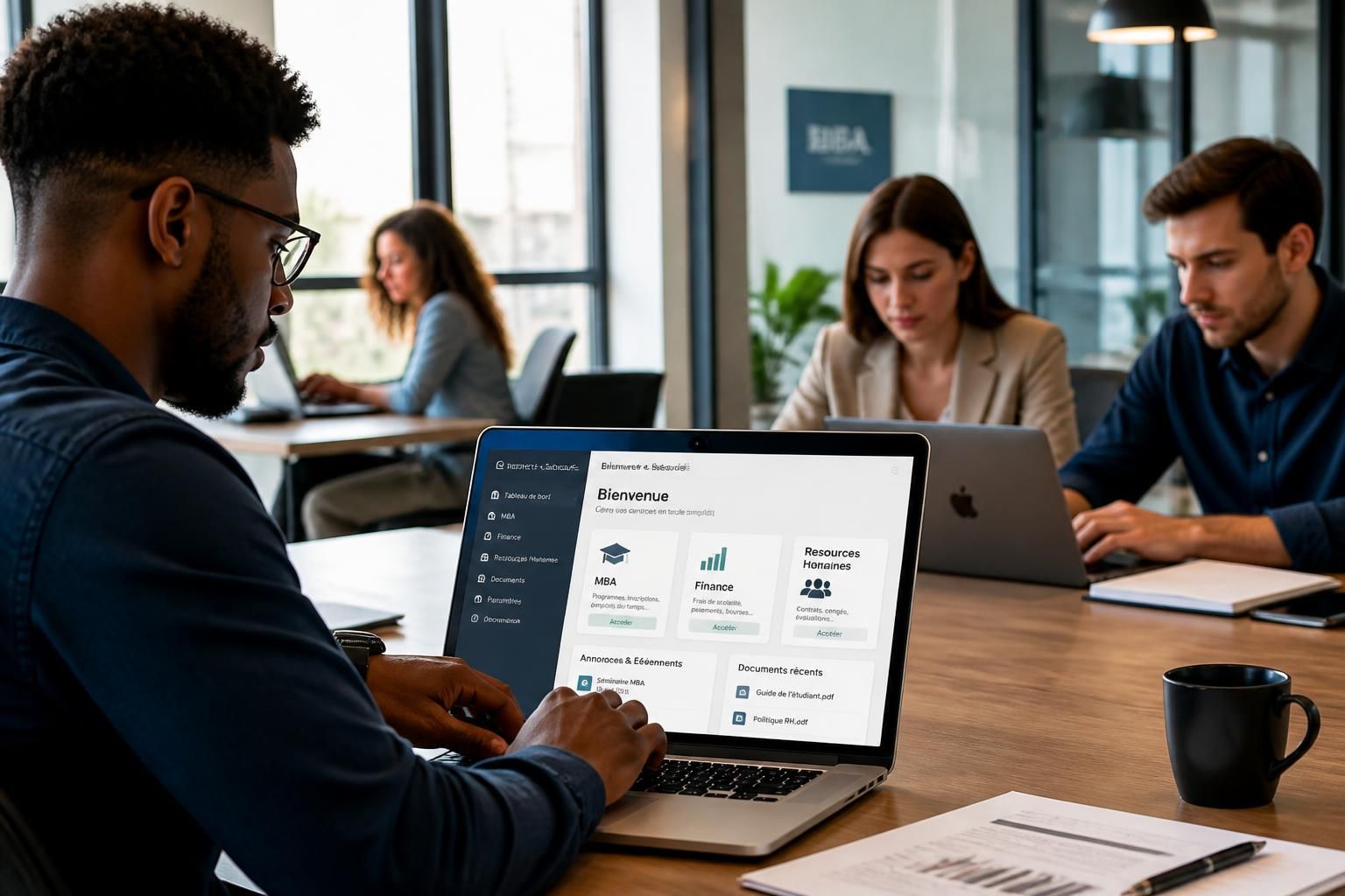 accédez facilement à vos services mba, finance et rh via l'extranet esg pour une gestion optimisée et simplifiée de vos ressources et informations.