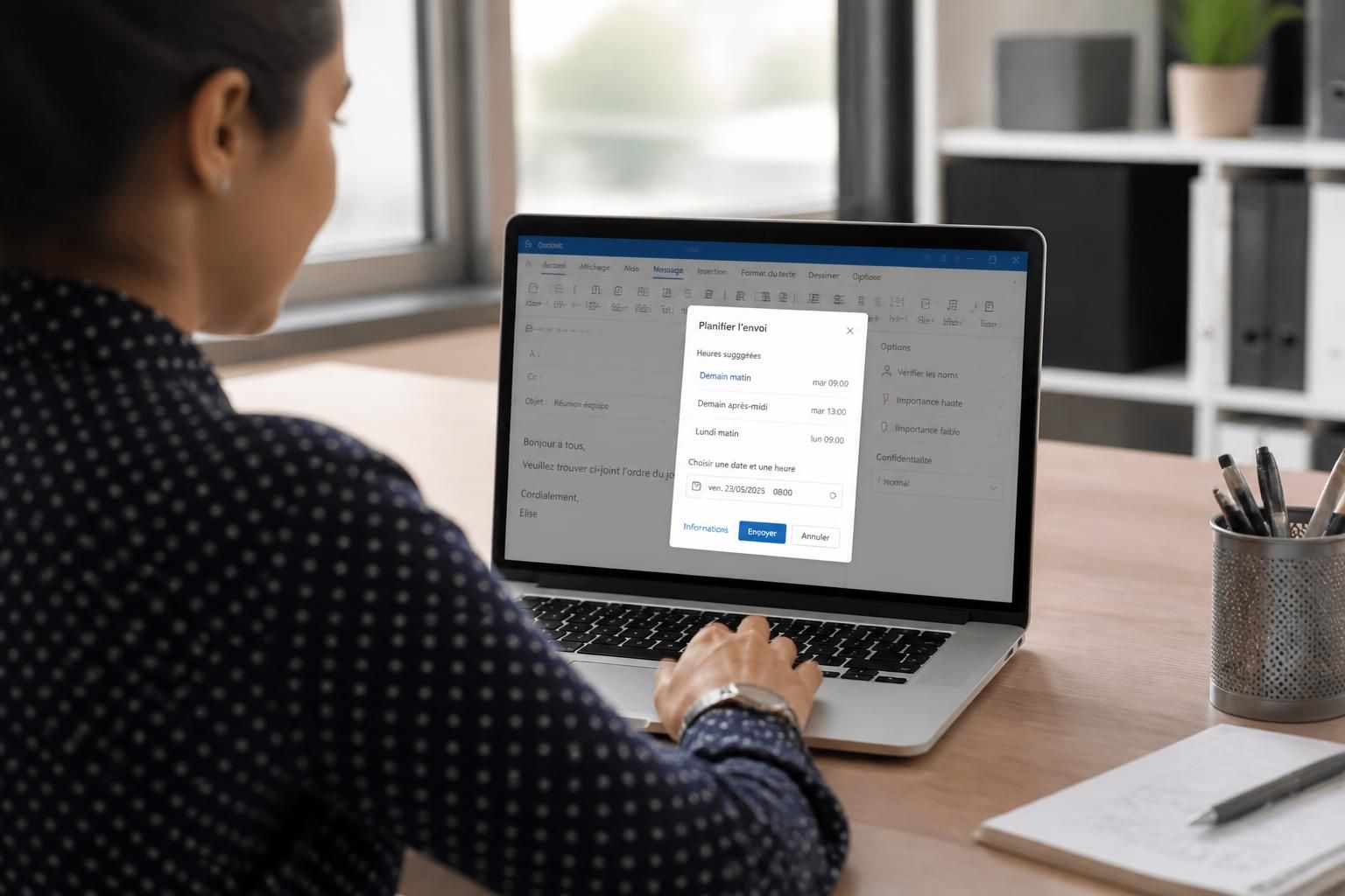 découvrez comment programmer l'envoi d'un mail en différé sur outlook grâce à notre tuto détaillé pas à pas, simple et efficace pour gérer vos emails à votre rythme.