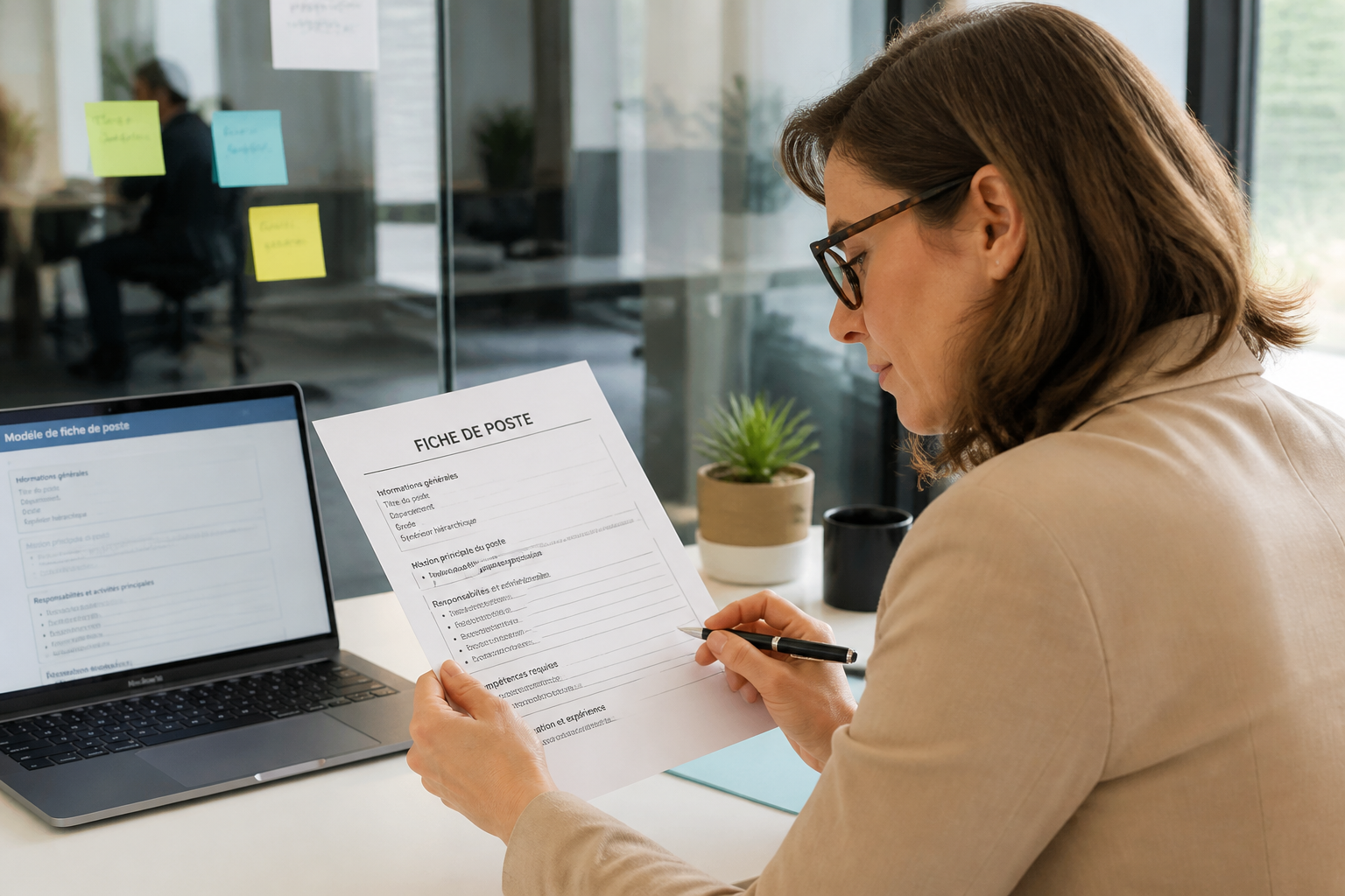 Fiche de poste exemple : structure simple pour recruter sans flou